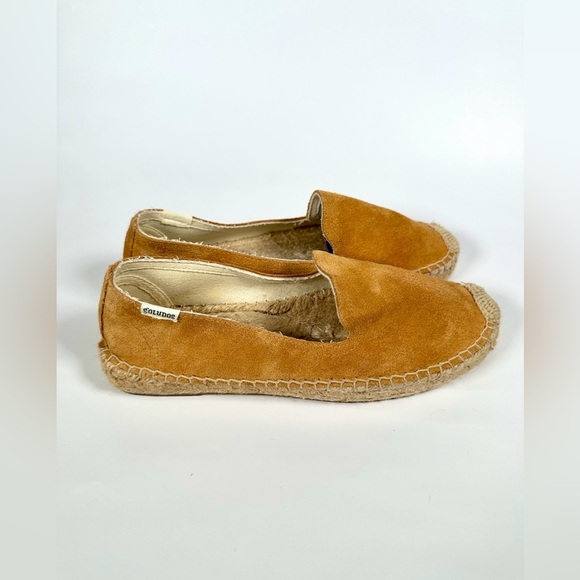 Anthropologie Soludos Platform Suede Espadrilles in Mustard Yellow New - Picture 6 of 13